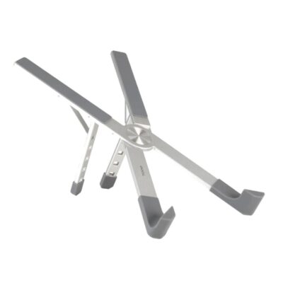Soporte – base elevador tooq para portatil 17 pulgadas plata