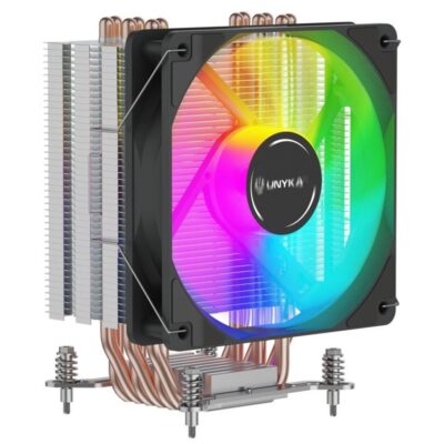 Ventilador disipador cpu unyka unycool h60 argb 120mm