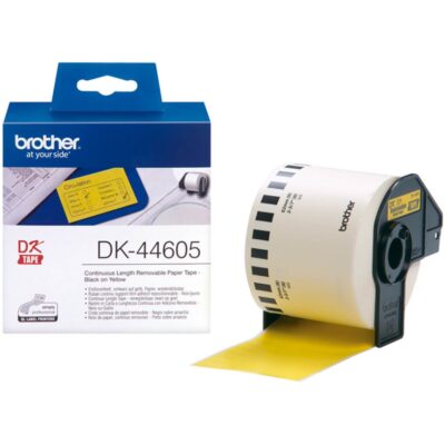 Etiquetas cinta continua brother amarilla dk44605 62mm