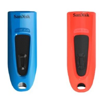 Memoria usb 3.0 sandisk 32gb cruzer ultra pack 2 unidades rojo – azul