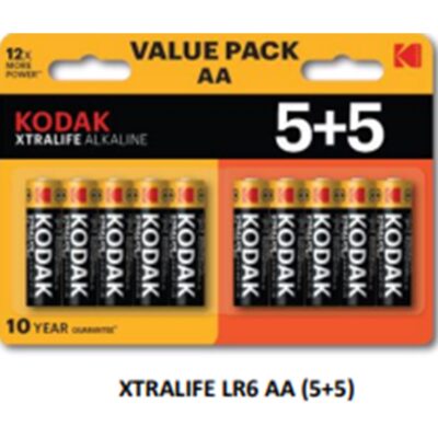 Blister pilas kodak alcalina xtralife aa lr6 – blister 5+5