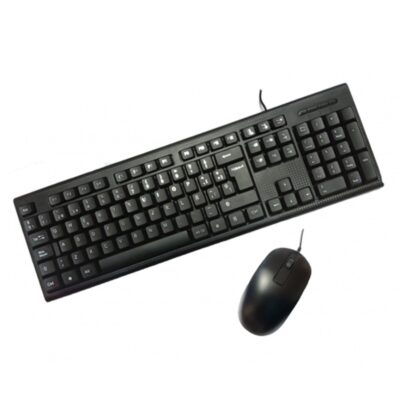 Kit teclado + raton pc case usb negro pcc – ktr – 001