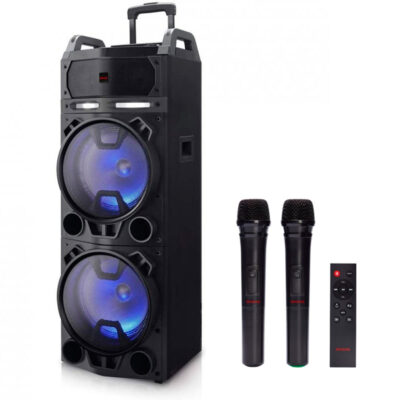 Altavoz trolley aiwa kbtus – 900 100w rms con karaoke 2 micros inalambricos