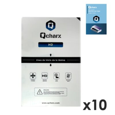 Laminas de proteccion frontales para tablet qcharx hidrogel hd qx1 10 unidades