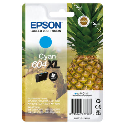 Cartucho epson 604xl cian c13t10h24010 xp2200 wf – 2910 piña