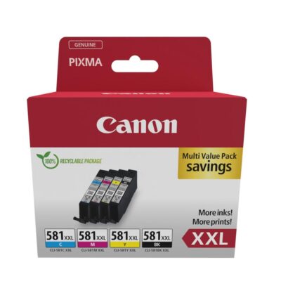 Multipack tinta canon cli – 581xxl bk – c – m – y
