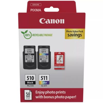 Cartucho canon pg – 510 – cl – 511 + papel fotografico