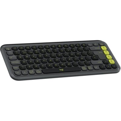 Teclado logitech pop icon keys inalambrico grafito – verde