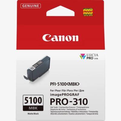 Cartucho tinta canon pfi – 5100mbk negro mate