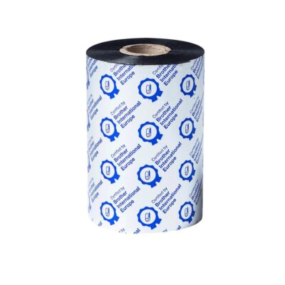Pack rollos de ribbon de cera premium brother bwp1d450110 110mm x 450m 8 unidades