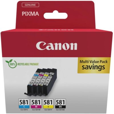 Multipack tinta canon cli – 581 bk – c – m – y