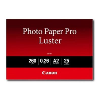 Papel fotografico canon lu – 101 a2 brillo 25 hojas