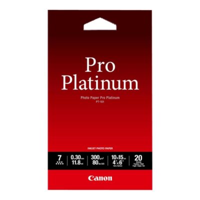 Papel fotografico canon pro platinum pt – 101 10x15cm 20 hojas