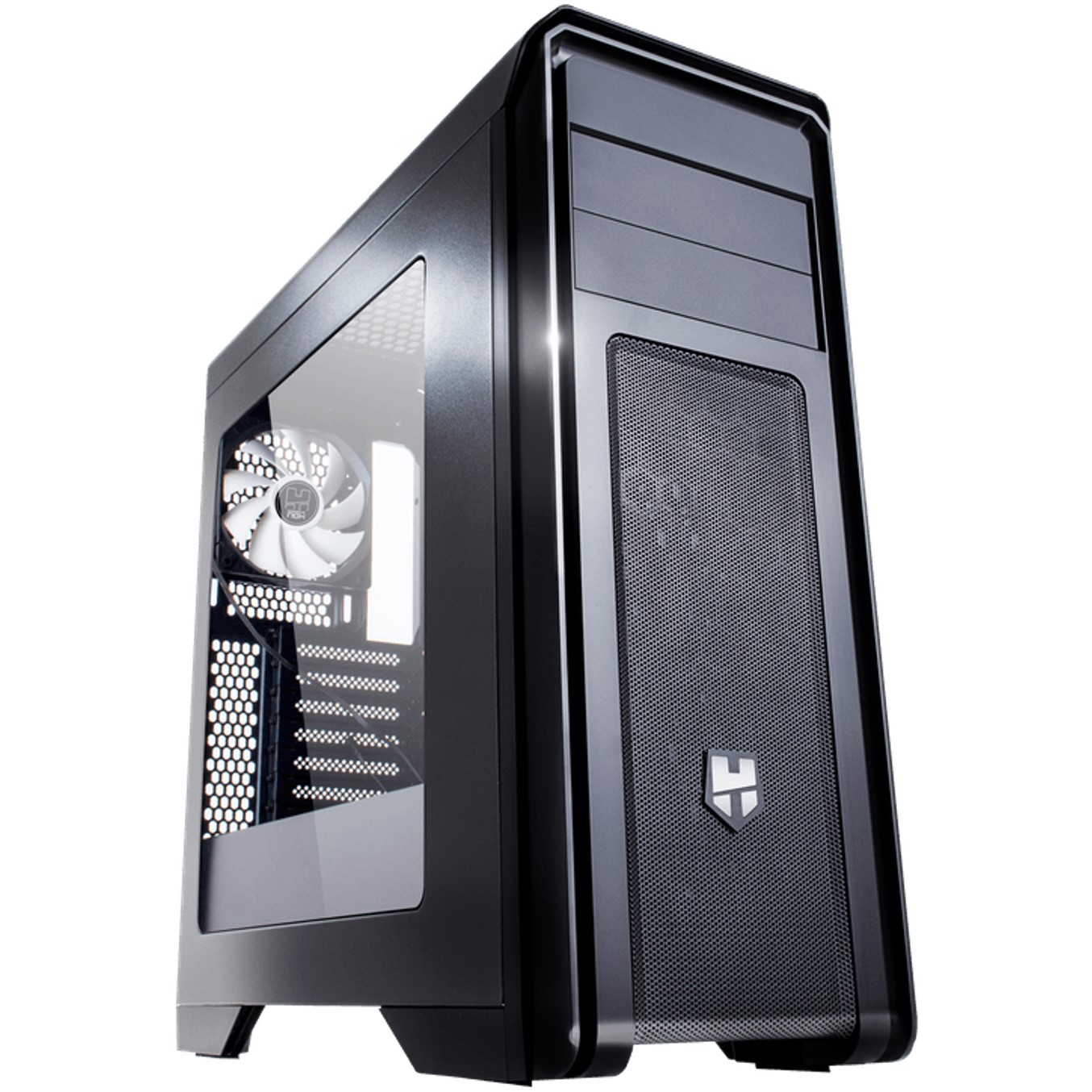 Caja ordenador gaming nox hummer zx atx usb 3.0 negra sin fuente ventana acrilica
