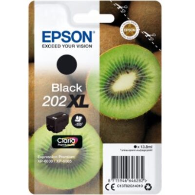 Cartucho tinta epson c13t02g14010 singlepack negro 202xl claria premium ink xp – 6000 – xp – 6005 kiwi