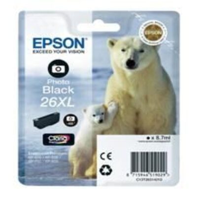 Cartucho tinta epson t263140 photo negro xl xp – 600 – 605 – 700 – 800 – oso polar