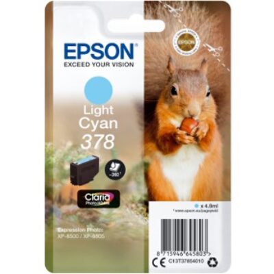 Cartucho tinta epson c13t37854010 singlepack light cyan 378 claria photo hd ink xp – 8500 ardilla