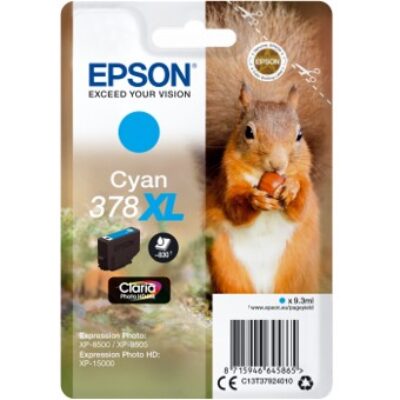 Cartucho tinta epson c13t37924010 singlepack cian 378xl claria photo hd ink ardilla