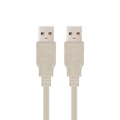 Cable usb(a) 2.0 a usb(a) 2.0 nanocable 2m beige macho a macho