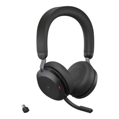 Auriculares jabra evolve2 75 ms stereo inalambrico negro