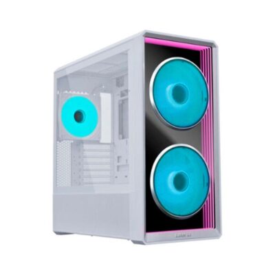 Caja ordenador gaming lian li lancool 217 infinity atx argb cristal templado blanco