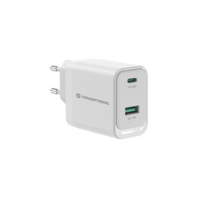 Cargador usb – c conceptronic 45w althea quick charge 3.0 pd pps 1xusb – c 1xusb – a
