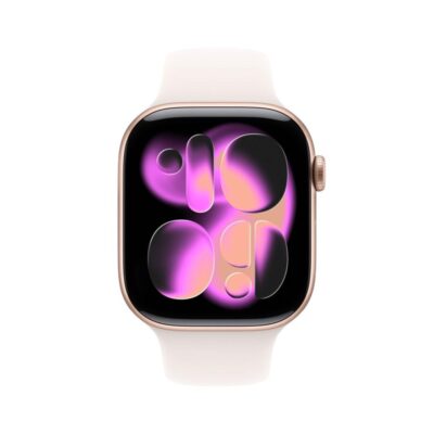 Smartwatch apple watch s11 gps + cellular 46mm rose gold aluminium case light blush sport band s – m