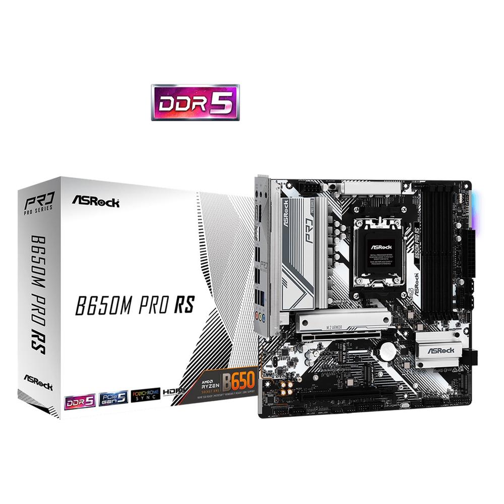 Placa base asrock b650m pro rs am5 matx - 4x ddr5