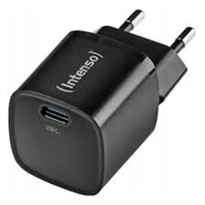 Cargador de pared intenso w30c² gan 30w usb tipo c negro