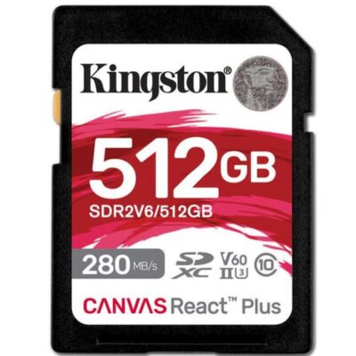 Tarjeta memoria sdxc 512gb kingston canvas react