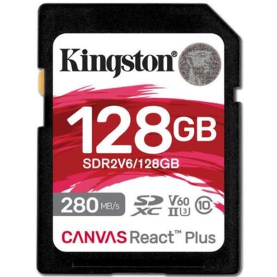 Tarjeta memoria sdxc 128gb kingston canvas react