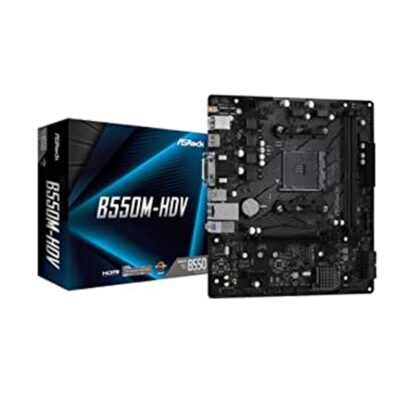 Placa base asrock amd am4 b550m – hdv m – atx – 2x ddr4 – 4x sata3 – 4x usb 3.2 – 2x usb 2.0 90 – mxbdj0 – a0uayz