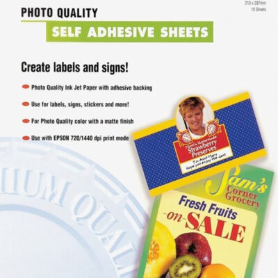 Papel epson autoadhesivo especial hq a4 – 10 hojas