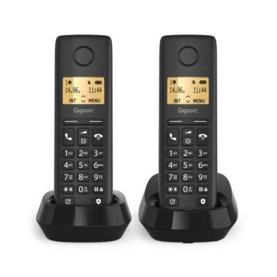 Telefono fijo inalambrico gigaset basic 100 duo negro