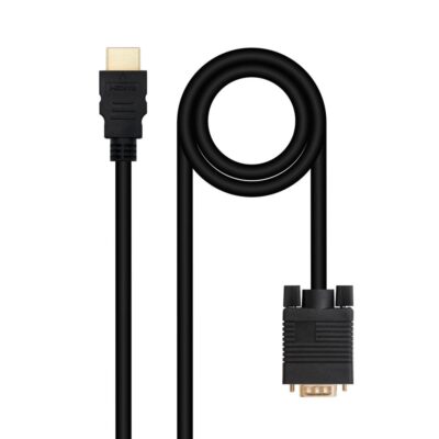 Cable conversor hdmi a vga nanocable 1.8 m – negro