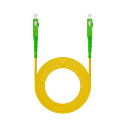 Cable de fibra optica nanocable sc – apc a sc – apc monomodo simplex lszh – amarillo – 3 m