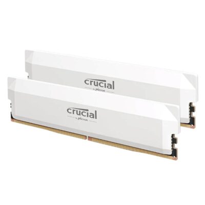 Memoria ram ddr5 32gb 2x16gb crucial pro – udimm – 6400 mhz – pc5 – 51200 – cl38 – blanco