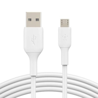 Cable micro usb tipo b a usb tipo a belkin 1m – macho – macho – blanco