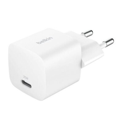 Cargador de pared belkin wca012kqwh 25w 1x usb tipo c blanco