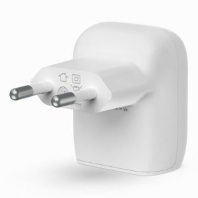 Cargador de pared belkin wca006vf1mwh – b6 20w 1x usb tipo c blanco + cable usb tipo c 1m