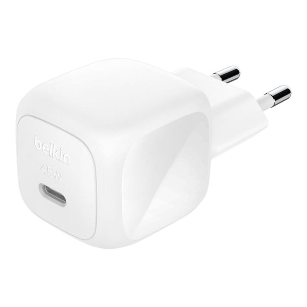Cargador de pared belkin wca013kqwh 45w 1x usb tipo c blanco
