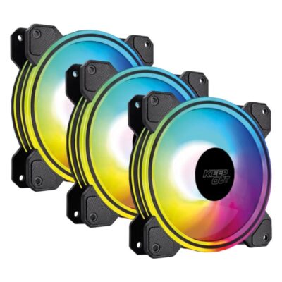 Ventilador caja keep out xfc – 120dr3x2 argb 3x 120mm negro