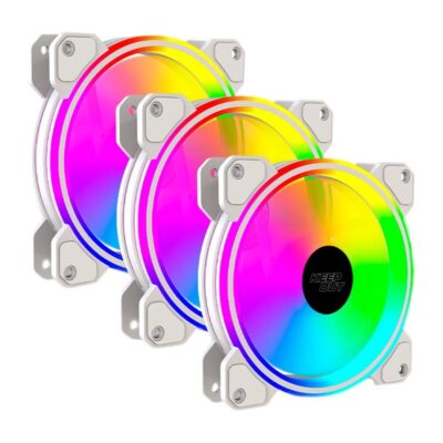 Ventilador caja keep out xfc – 120drw argb 3x 120mm blanco
