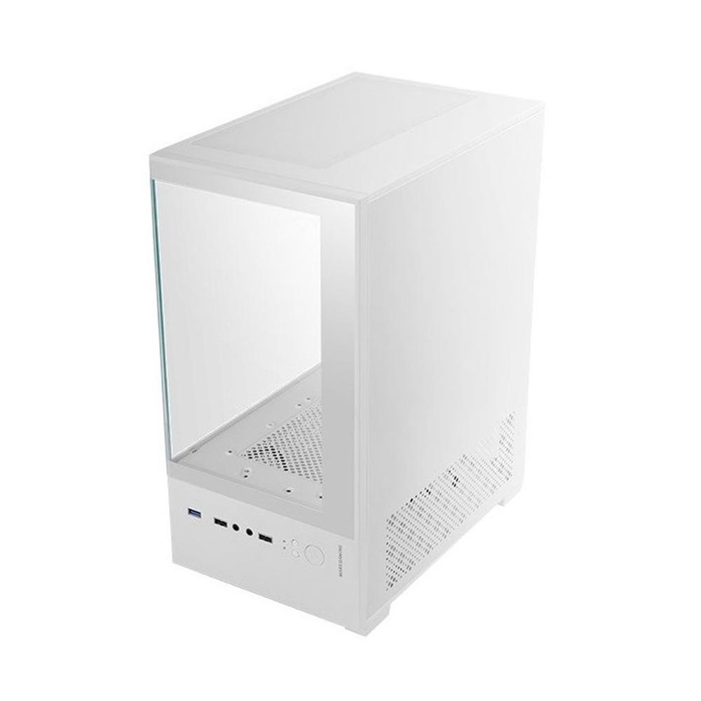 Caja ordenador mars gaming mc - se2w matx frgb cristal templado blanca