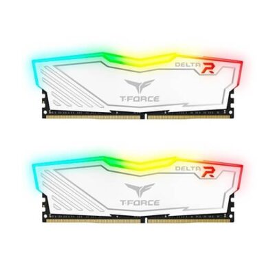 Memoria ram ddr4 16gb 2x8gb 3200mhz teamgroup delta blanco – t – force rgb – cl 16 – 1.35v tf4d416g3200hc16fdc01