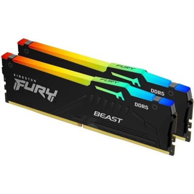 Memoria ram ddr5 32gb 2x16gb kingston – 5600mhz – pc5 44800 – fury beast rgb – cl36 – 1.25v