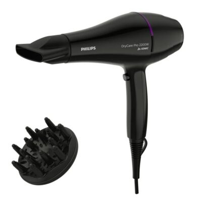 Secador de pelo philips drycare advanced pro 2200w ionizador x2 – frio – boq.9mm – cable 1.8m – 6 posiciones