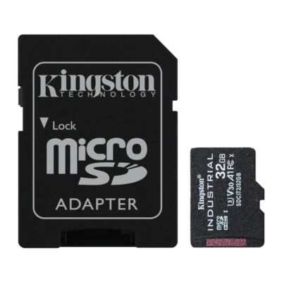 Tarjeta memoria micro secure digital sd hc 32gb kingston industrial clase 10 uhs – i u3 + adaptador sd