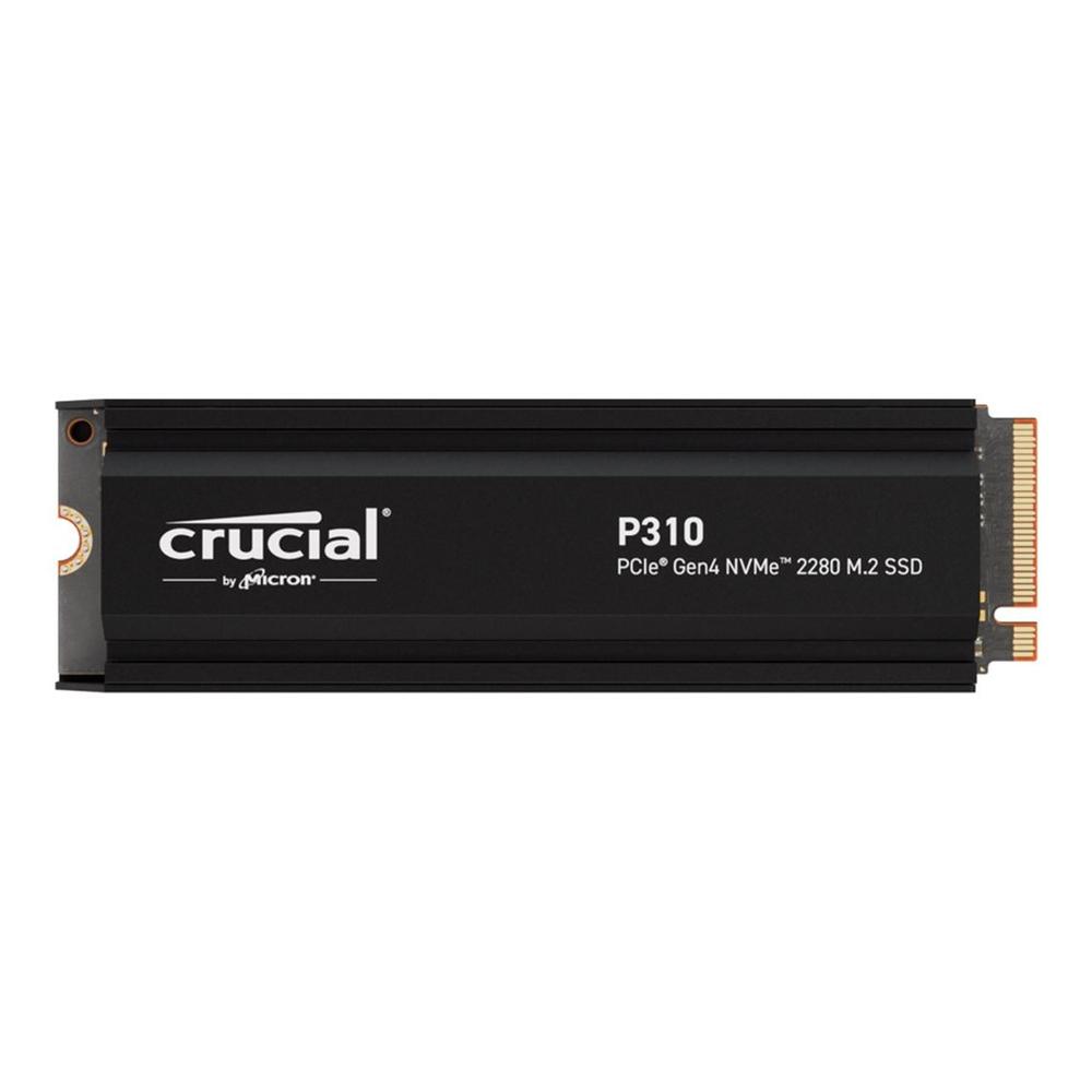 Disco duro interno solido ssd crucial p310 2tb m.2 nvme pci express 4.0 heatsink