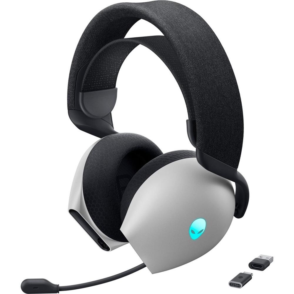 Auriculares gaming dell tri - mode inalambrico blanco